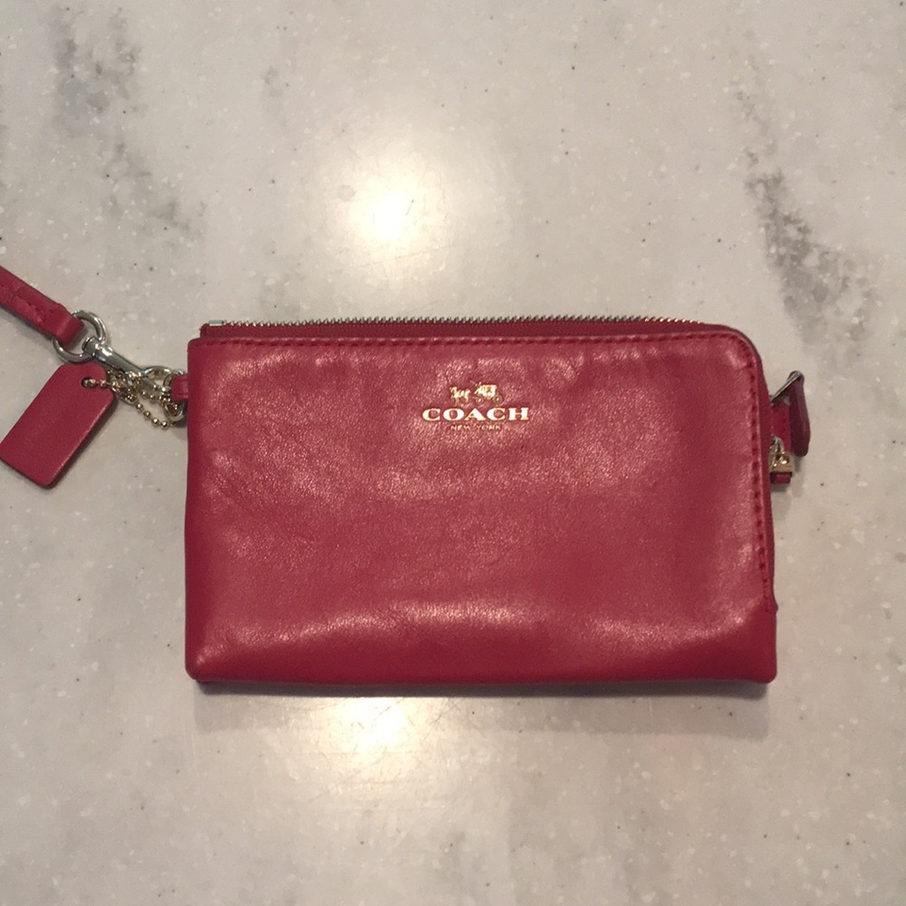 Red Coach Wristlet